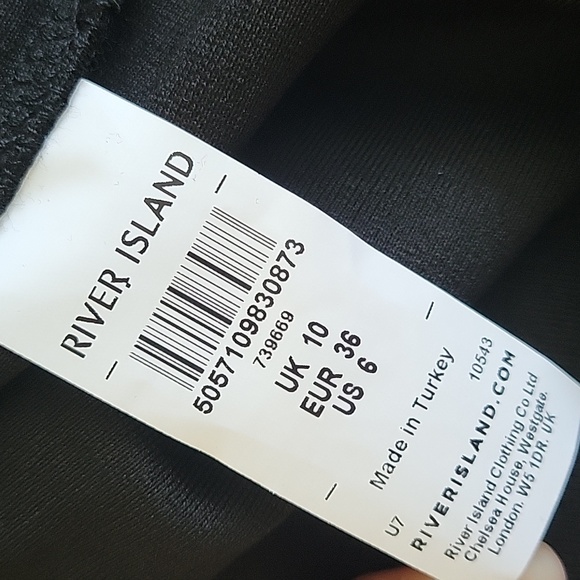 NWT River Island Sleeveless Faux Button Front Shift Mini Dress sz 6 - Picture 6 of 8